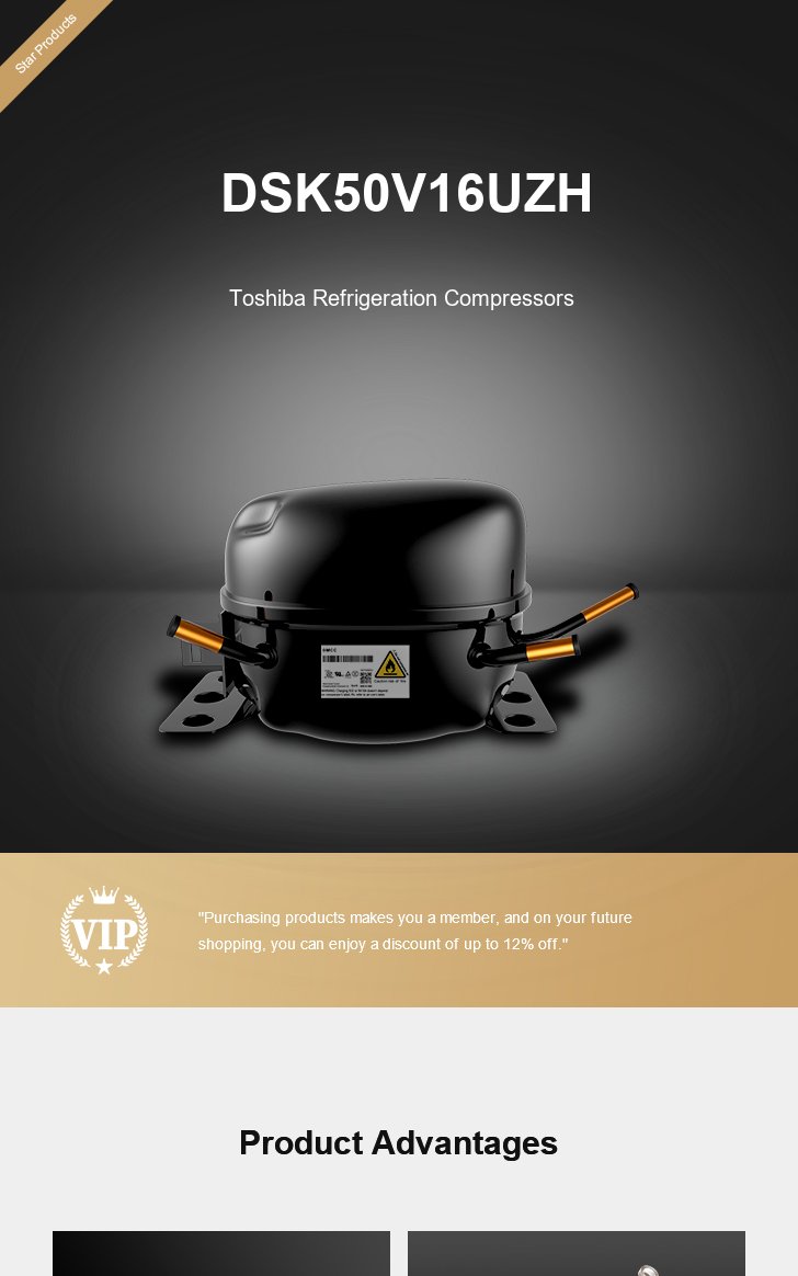 Toshiba Compressor DSK50V16UZH, technical parameters pdf, structure diagram